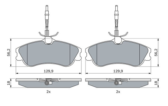 Brake Pad Set, disc brake BP103 Bosch, Image 3