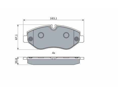 Brake Pad Set, disc brake BP1031 Bosch, Image 5