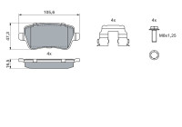 Brake Pad Set, disc brake BP1035 Bosch