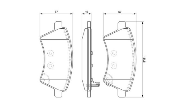 Brake Pad Set, disc brake BP1040 Bosch, Image 4