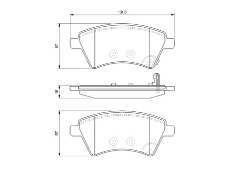 Brake Pad Set, disc brake BP1040 Bosch, Image 6