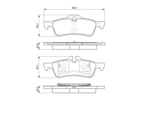 Brake Pad Set, disc brake BP1041 Bosch, Image 6