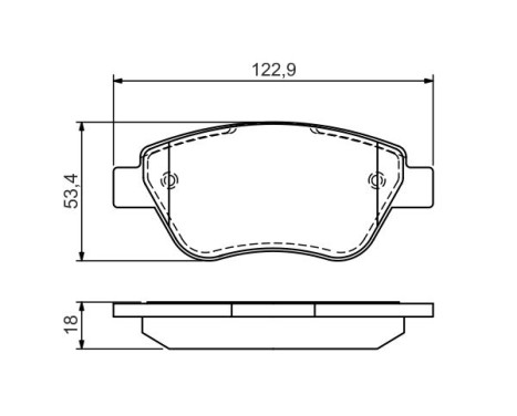 Brake Pad Set, disc brake BP1043 Bosch, Image 5