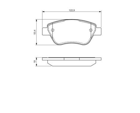 Brake Pad Set, disc brake BP1043 Bosch, Image 6