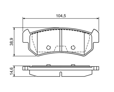 Brake Pad Set, disc brake BP1044 Bosch, Image 5