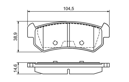 Brake Pad Set, disc brake BP1044 Bosch, Image 4