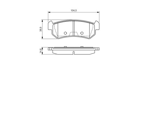 Brake Pad Set, disc brake BP1044 Bosch, Image 6