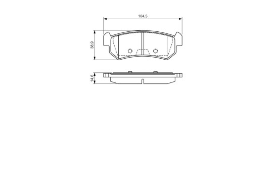 Brake Pad Set, disc brake BP1044 Bosch, Image 6