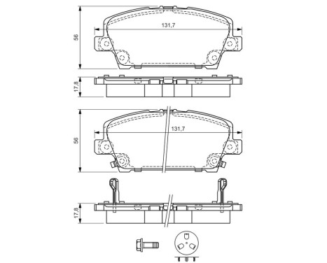 Brake Pad Set, disc brake BP1047 Bosch, Image 6