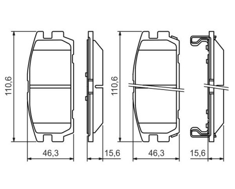 Brake Pad Set, disc brake BP1048 Bosch, Image 7