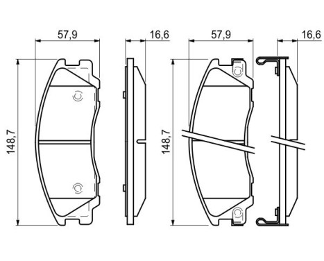 Brake Pad Set, disc brake BP1049 Bosch, Image 6