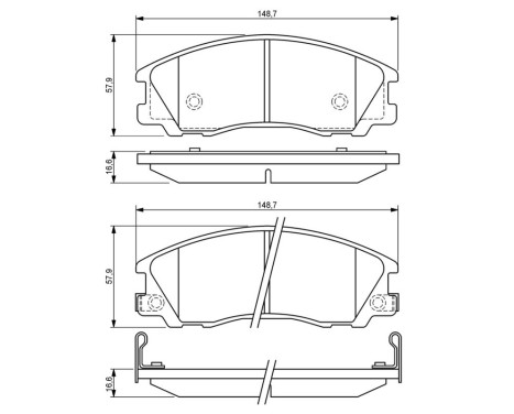 Brake Pad Set, disc brake BP1049 Bosch, Image 7