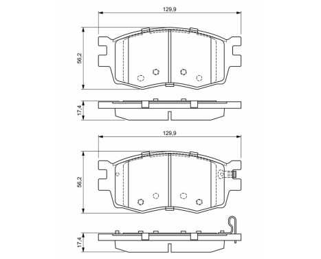 Brake Pad Set, disc brake BP1050 Bosch, Image 6