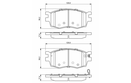 Brake Pad Set, disc brake BP1050 Bosch, Image 6