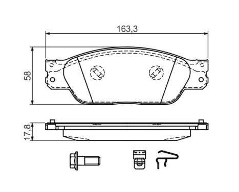 Brake Pad Set, disc brake BP1052 Bosch, Image 5