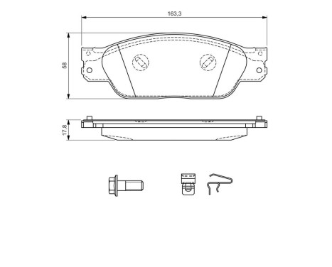 Brake Pad Set, disc brake BP1052 Bosch, Image 6