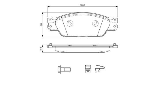 Brake Pad Set, disc brake BP1052 Bosch, Image 6