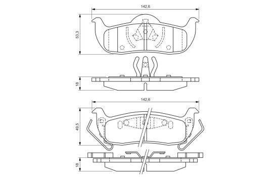 Brake Pad Set, disc brake BP1053 Bosch, Image 6