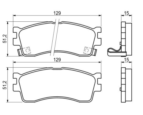 Brake Pad Set, disc brake BP1055 Bosch, Image 5