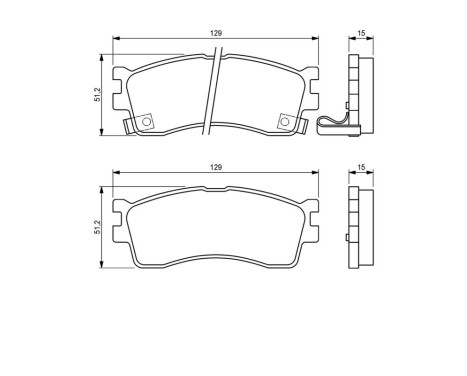 Brake Pad Set, disc brake BP1055 Bosch, Image 6