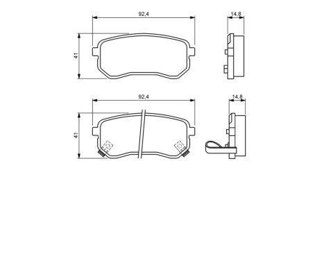 Brake Pad Set, disc brake BP1056 Bosch, Image 6