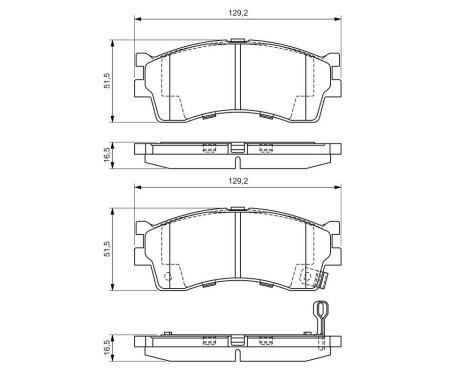 Brake Pad Set, disc brake BP1057 Bosch, Image 6