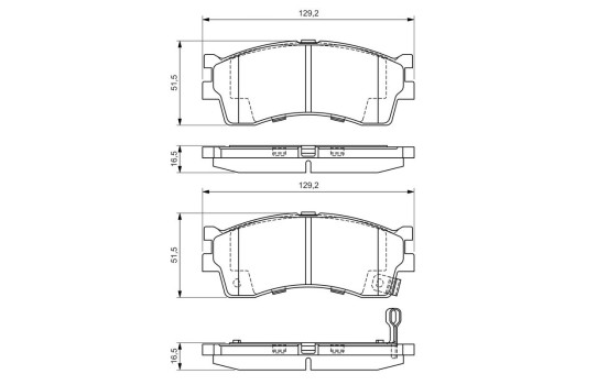 Brake Pad Set, disc brake BP1057 Bosch, Image 6