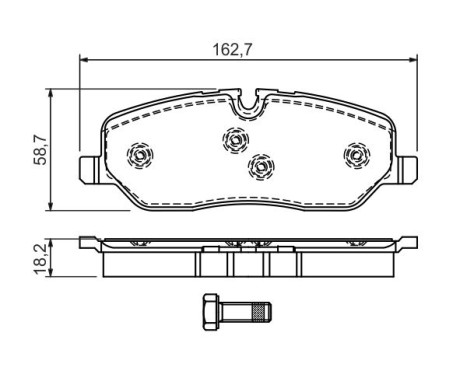 Brake Pad Set, disc brake BP1058 Bosch, Image 5