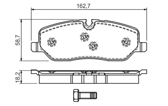 Brake Pad Set, disc brake BP1058 Bosch, Image 5