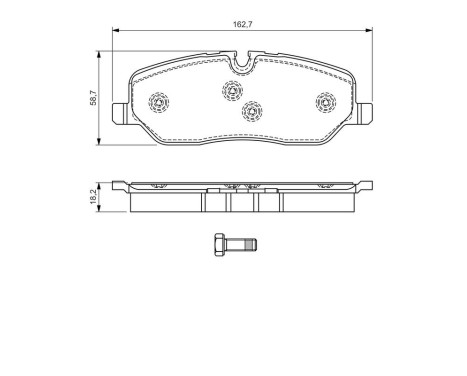 Brake Pad Set, disc brake BP1058 Bosch, Image 6