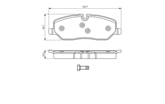 Brake Pad Set, disc brake BP1058 Bosch, Image 6