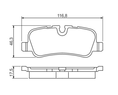 Brake Pad Set, disc brake BP1059 Bosch, Image 5