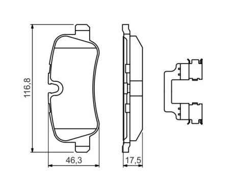 BRAKE PAD SET, DISC BRAKE BP1059 Bosch, Image 7