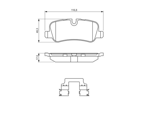 BRAKE PAD SET, DISC BRAKE BP1059 Bosch, Image 8