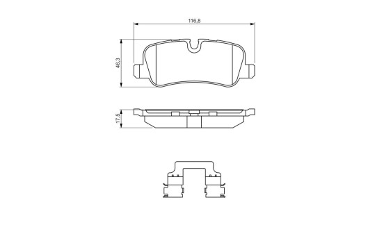 BRAKE PAD SET, DISC BRAKE BP1059 Bosch, Image 8