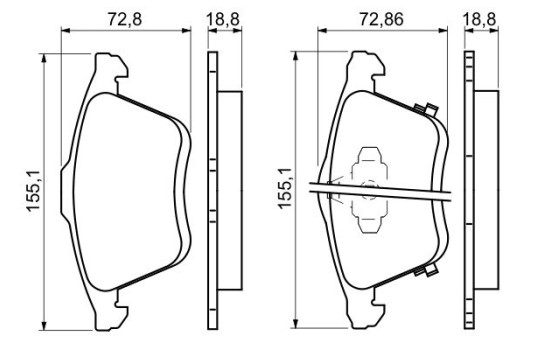 Brake Pad Set, disc brake BP1060 Bosch, Image 5