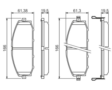 Brake Pad Set, disc brake BP1061 Bosch, Image 5