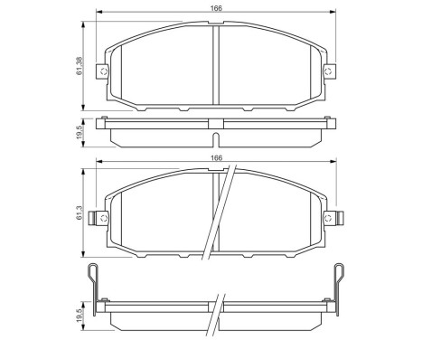 Brake Pad Set, disc brake BP1061 Bosch, Image 6