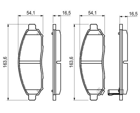 Brake Pad Set, disc brake BP1062 Bosch, Image 5