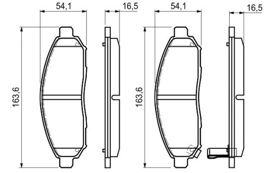 Brake Pad Set, disc brake BP1062 Bosch, Image 4