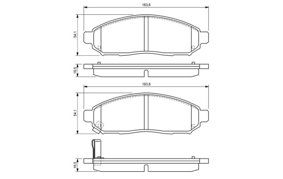 Brake Pad Set, disc brake BP1062 Bosch, Image 6