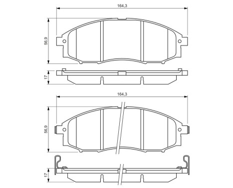 Brake Pad Set, disc brake BP1063 Bosch, Image 8