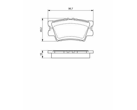Brake Pad Set, disc brake BP1065 Bosch, Image 6