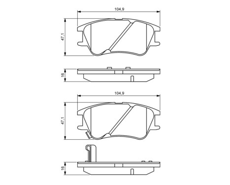 Brake Pad Set, disc brake BP1066 Bosch, Image 6