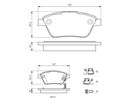 Brake Pad Set, disc brake BP1068 Bosch, Image 6