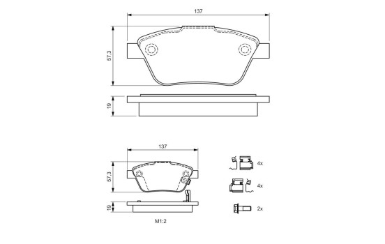 Brake Pad Set, disc brake BP1068 Bosch, Image 6