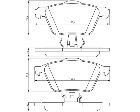 Brake Pad Set, disc brake BP1069 Bosch, Image 6
