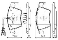 Brake Pad Set, disc brake BP1075 Bosch