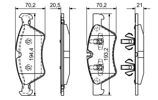 Brake Pad Set, disc brake BP1076 Bosch, Image 5