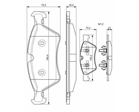 Brake Pad Set, disc brake BP1076 Bosch, Image 6